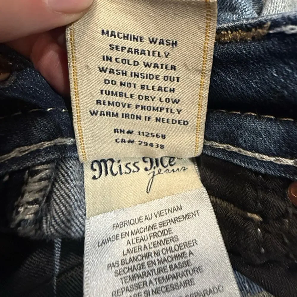 Miss Me Womens Size 28 Signature  Blue Denim Cut Off Shorts